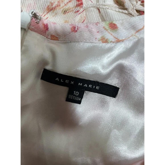 Alex Marie Women’s Michaela Floral Belted Pleated Dress Size 10 - Picture 14 of 15